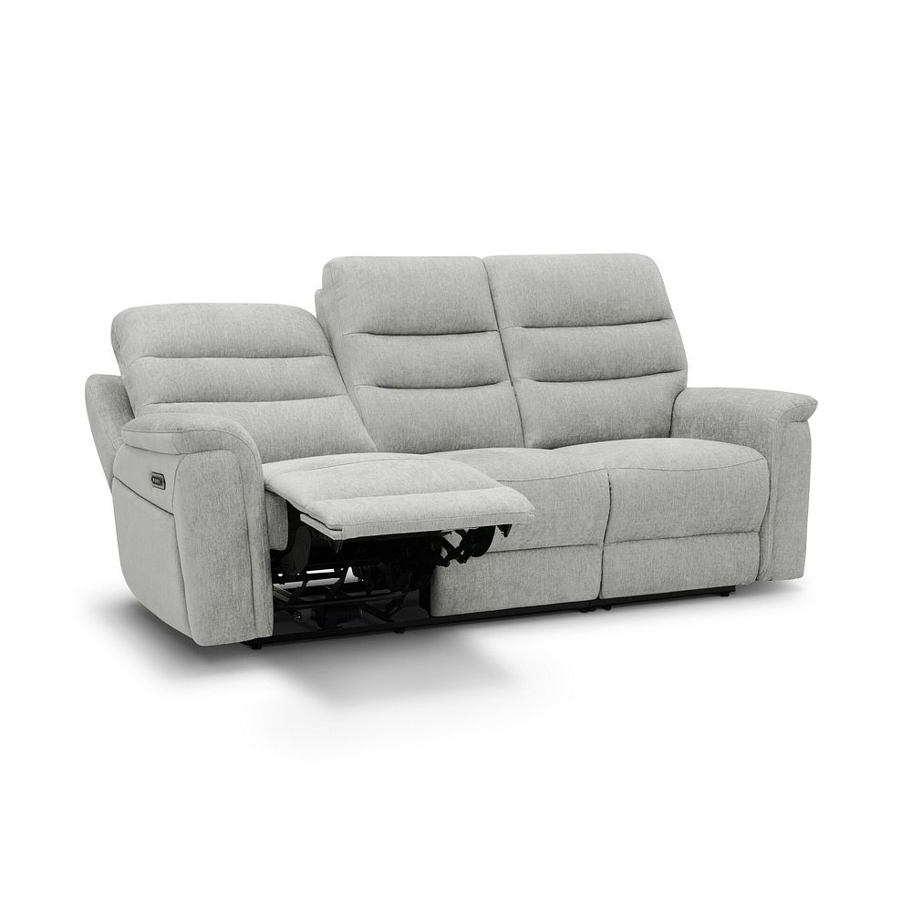Jarrod 3 Seater Electric Recliner in Darwin Silver Fabric 3
