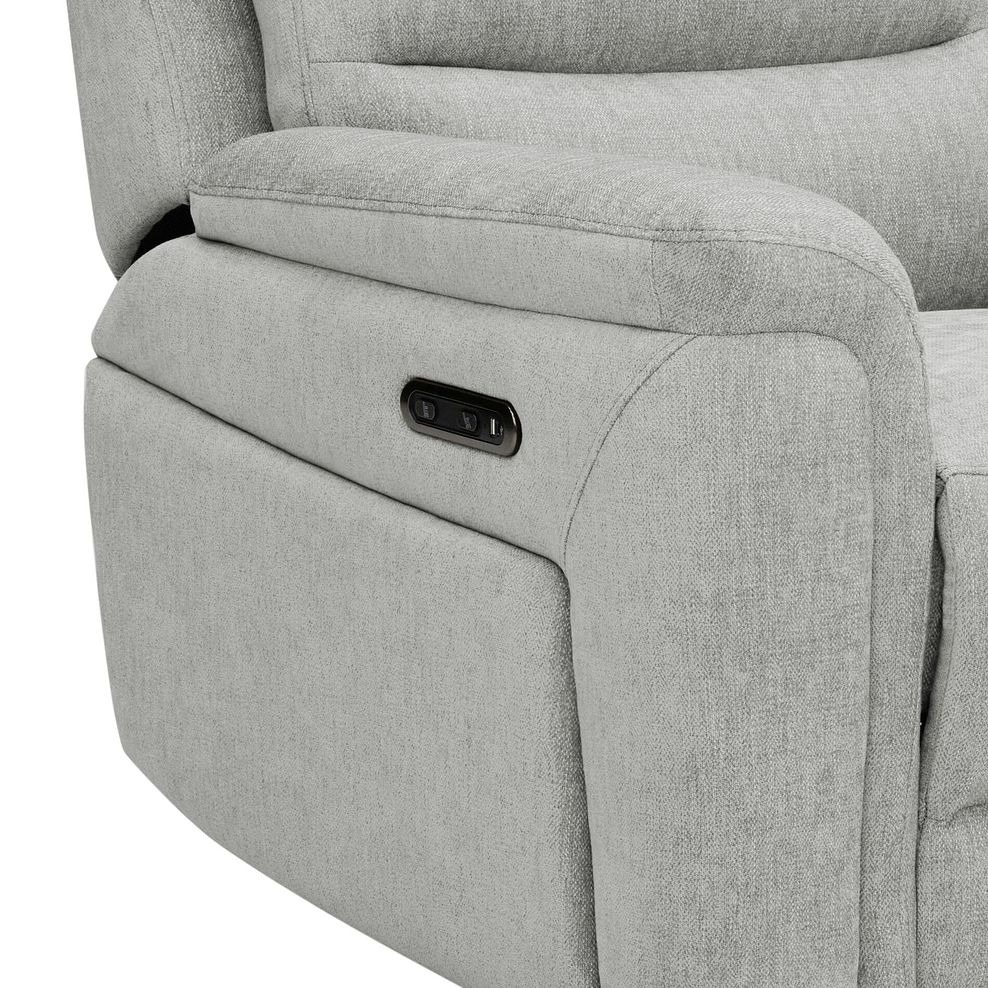 Jarrod 3 Seater Electric Recliner in Darwin Silver Fabric 13