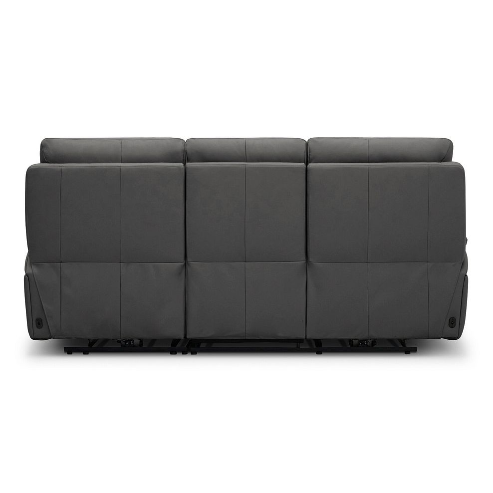 Jarrod 3 Seater Electric Recliner in Elephant Grey Leather 8