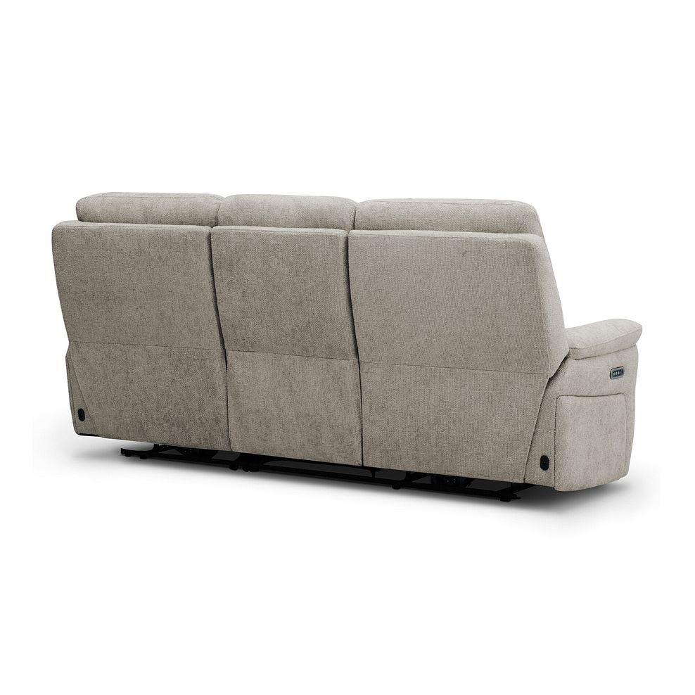 Jarrod 3 Seater Electric Recliner in Hopsack Linen Fabric 8