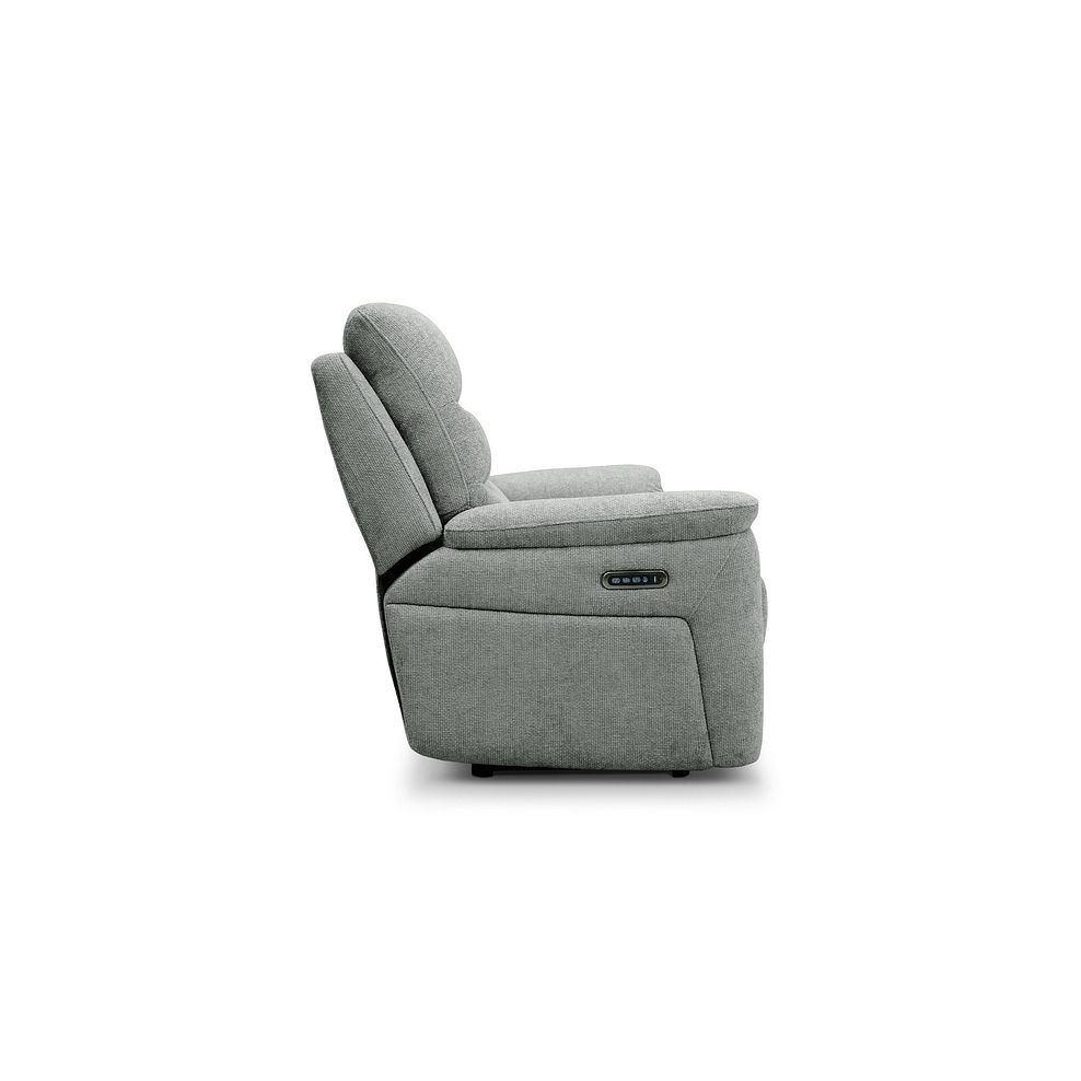 Jarrod 3 Seater Electric Recliner in Hopsack Platinum Fabric 6