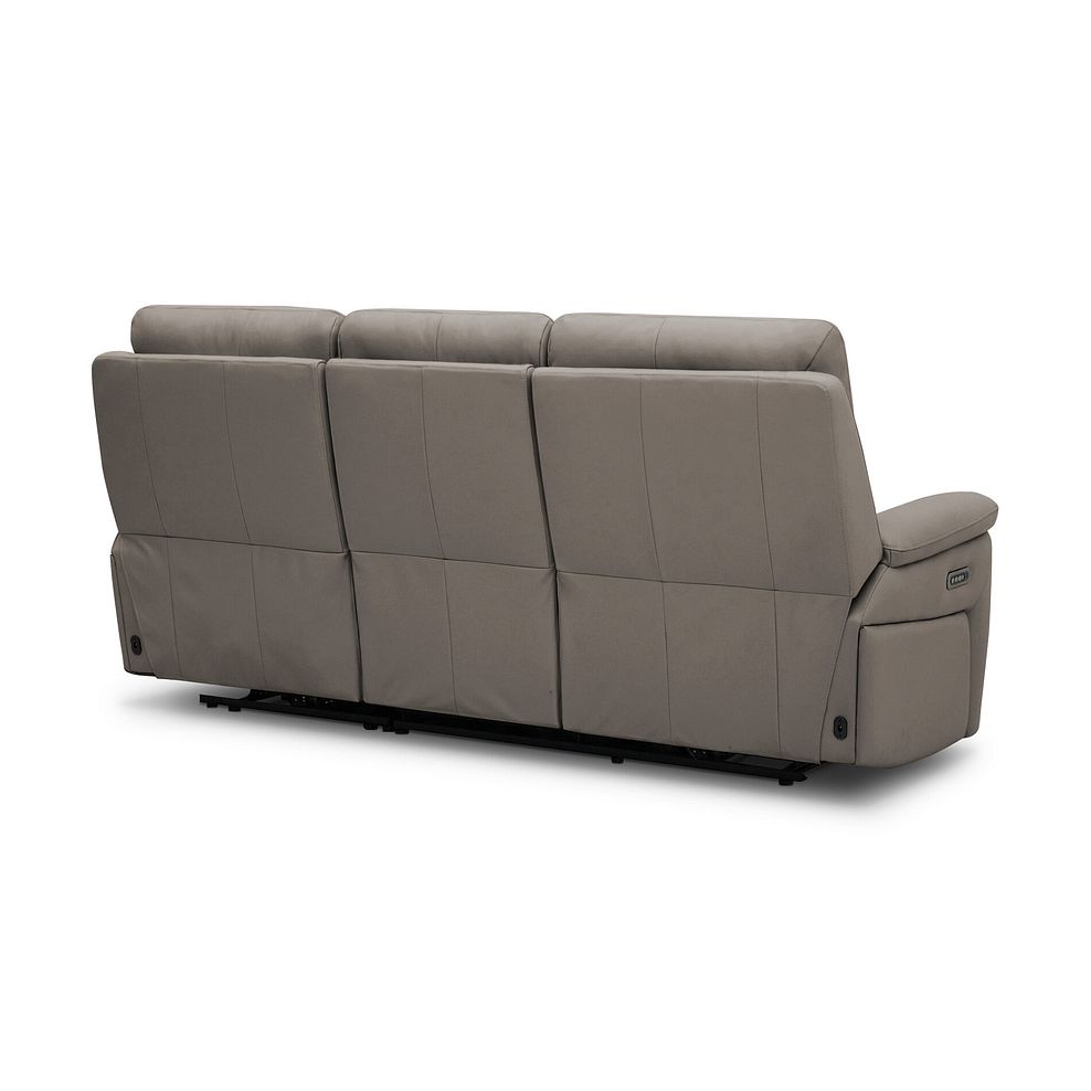 Jarrod 3 Seater Electric Recliner in Oyster Leather 9