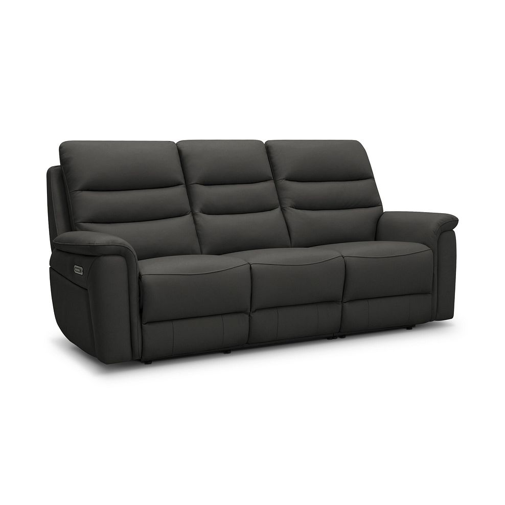 Jarrod 3 Seater Electric Recliner in Storm Leather 1
