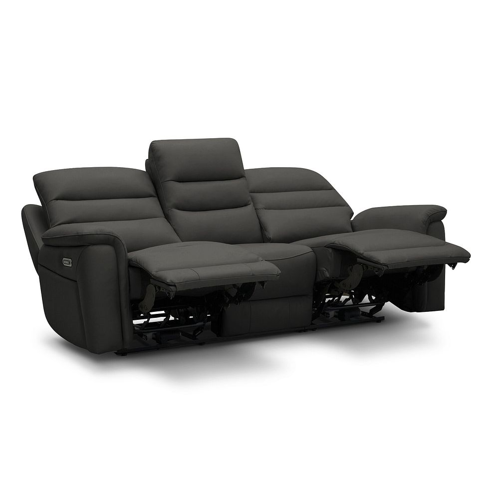 Jarrod 3 Seater Electric Recliner in Storm Leather 4