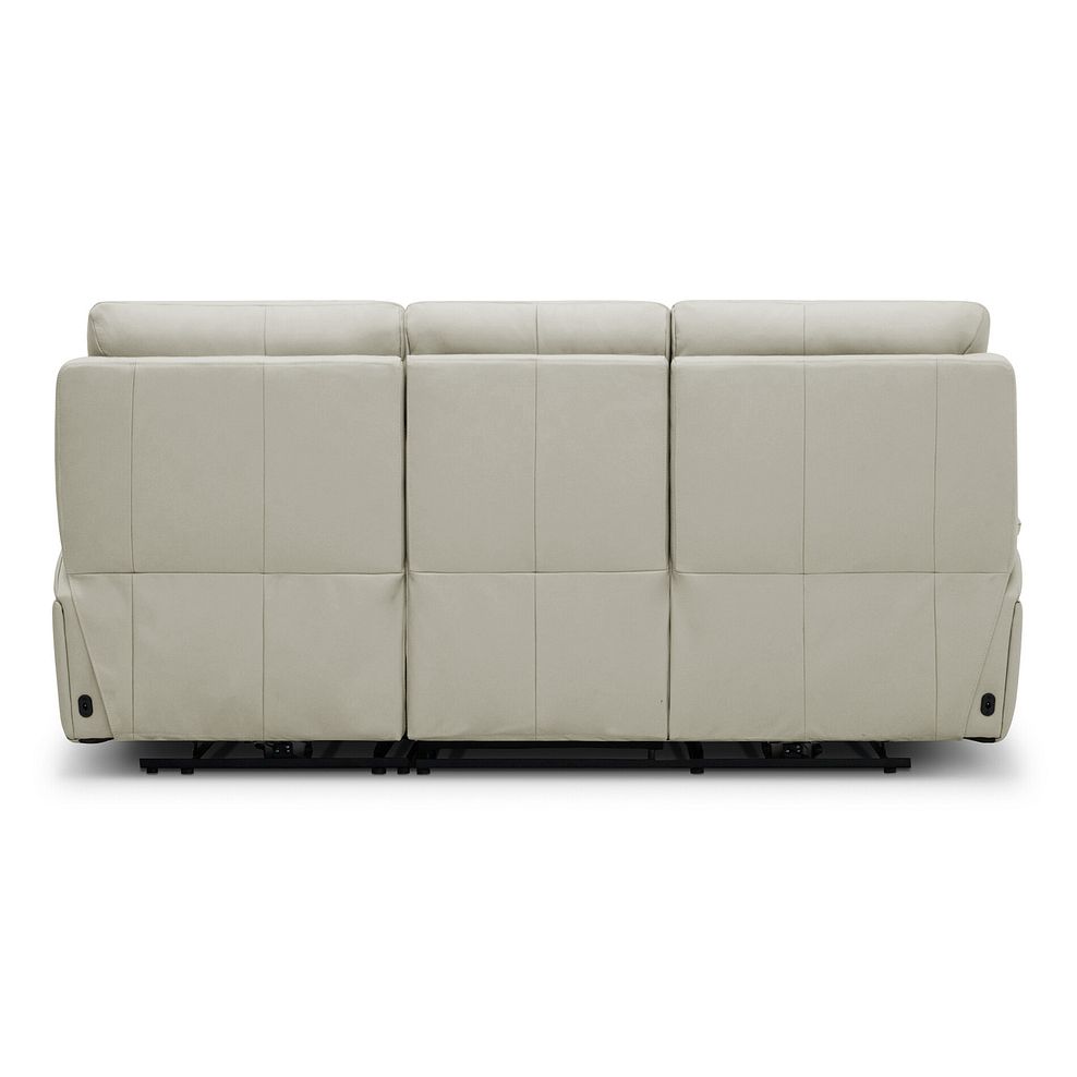 Jarrod 3 Seater Power Recliner with Adjustable Power Headrest and Lumbar Support in Bone China Leather 10
