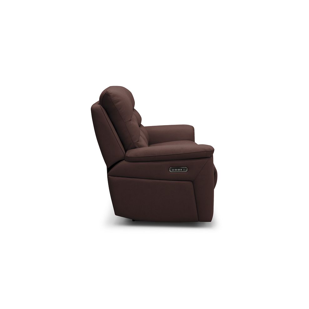Jarrod 3 Seater Power Recliner with Adjustable Power Headrest and Lumbar Support in Chestnut Leather 12