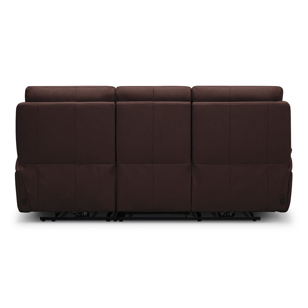 Jarrod 3 Seater Power Recliner with Adjustable Power Headrest and Lumbar Support in Chestnut Leather 15