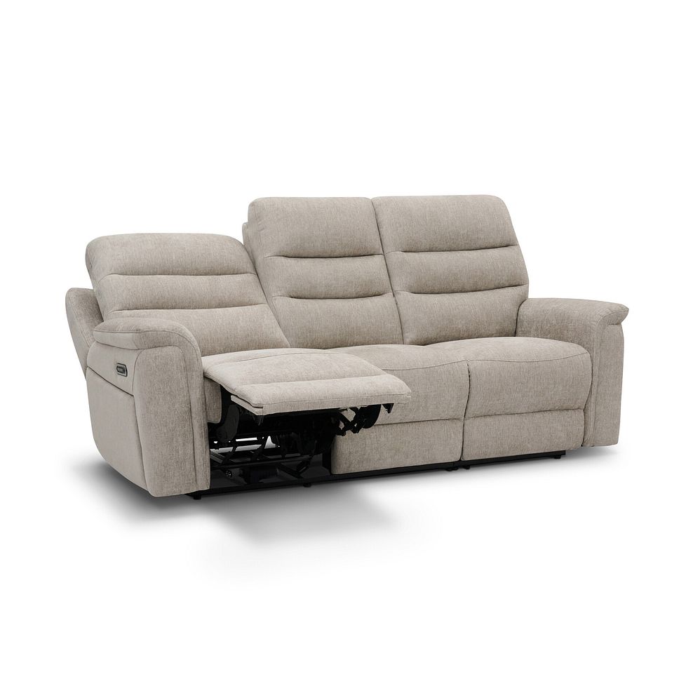 Jarrod 3 Seater Power Recliner with Adjustable Power Headrest and Lumbar Support in Darwin Mink Fabric 5