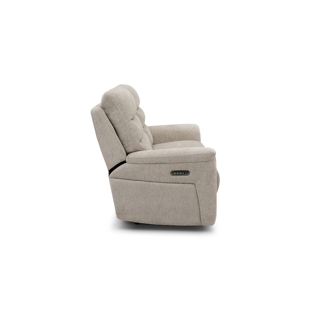 Jarrod 3 Seater Power Recliner with Adjustable Power Headrest and Lumbar Support in Darwin Mink Fabric 9