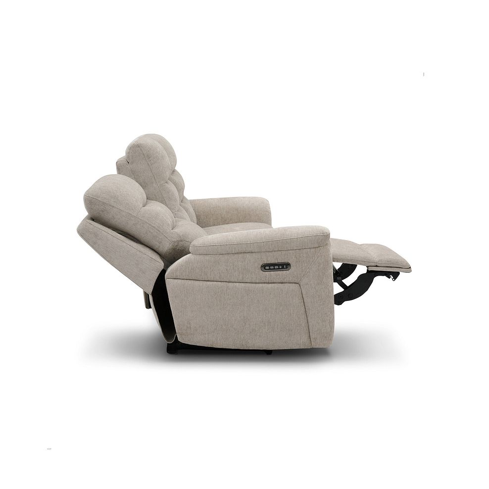 Jarrod 3 Seater Power Recliner with Adjustable Power Headrest and Lumbar Support in Darwin Mink Fabric 10