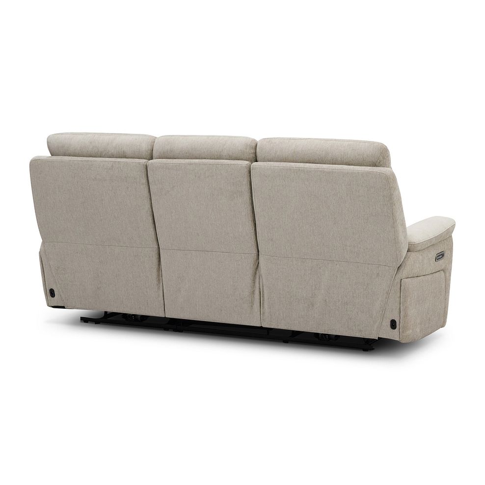 Jarrod 3 Seater Power Recliner with Adjustable Power Headrest and Lumbar Support in Darwin Mink Fabric 13