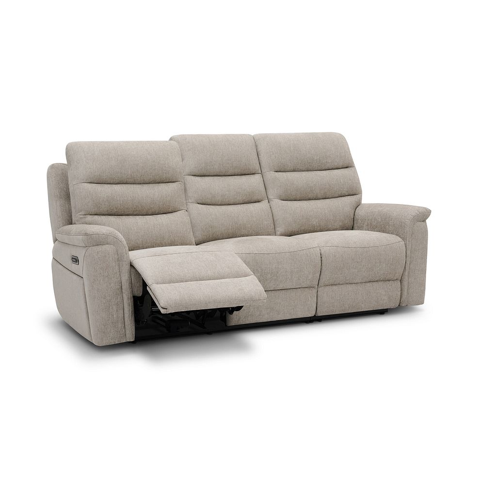 Jarrod 3 Seater Power Recliner with Adjustable Power Headrest and Lumbar Support in Darwin Mink Fabric 4