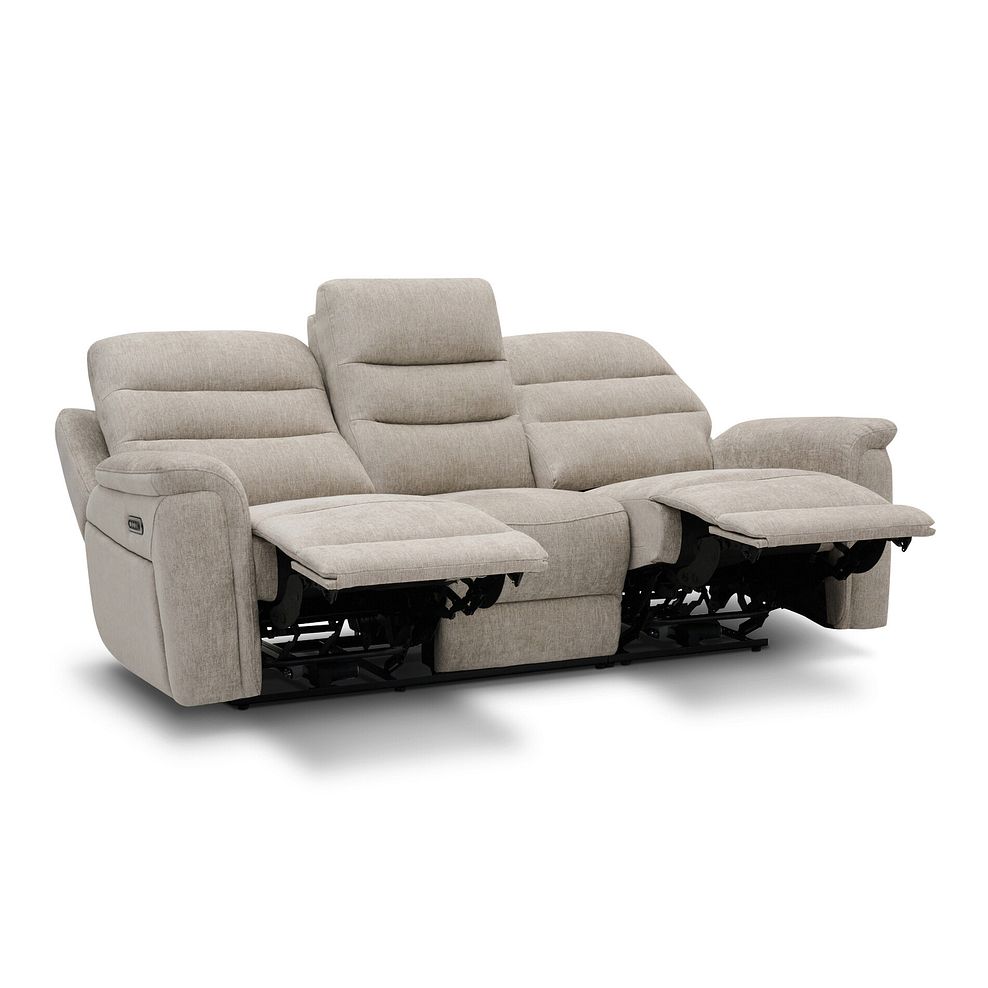 Jarrod 3 Seater Power Recliner with Adjustable Power Headrest and Lumbar Support in Darwin Mink Fabric 7