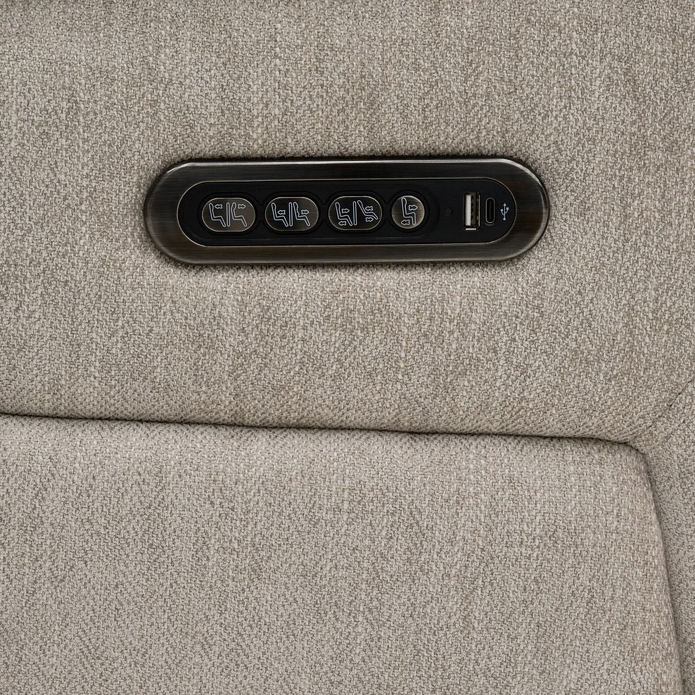 Jarrod 3 Seater Power Recliner with Adjustable Power Headrest and Lumbar Support in Darwin Mink Fabric 14