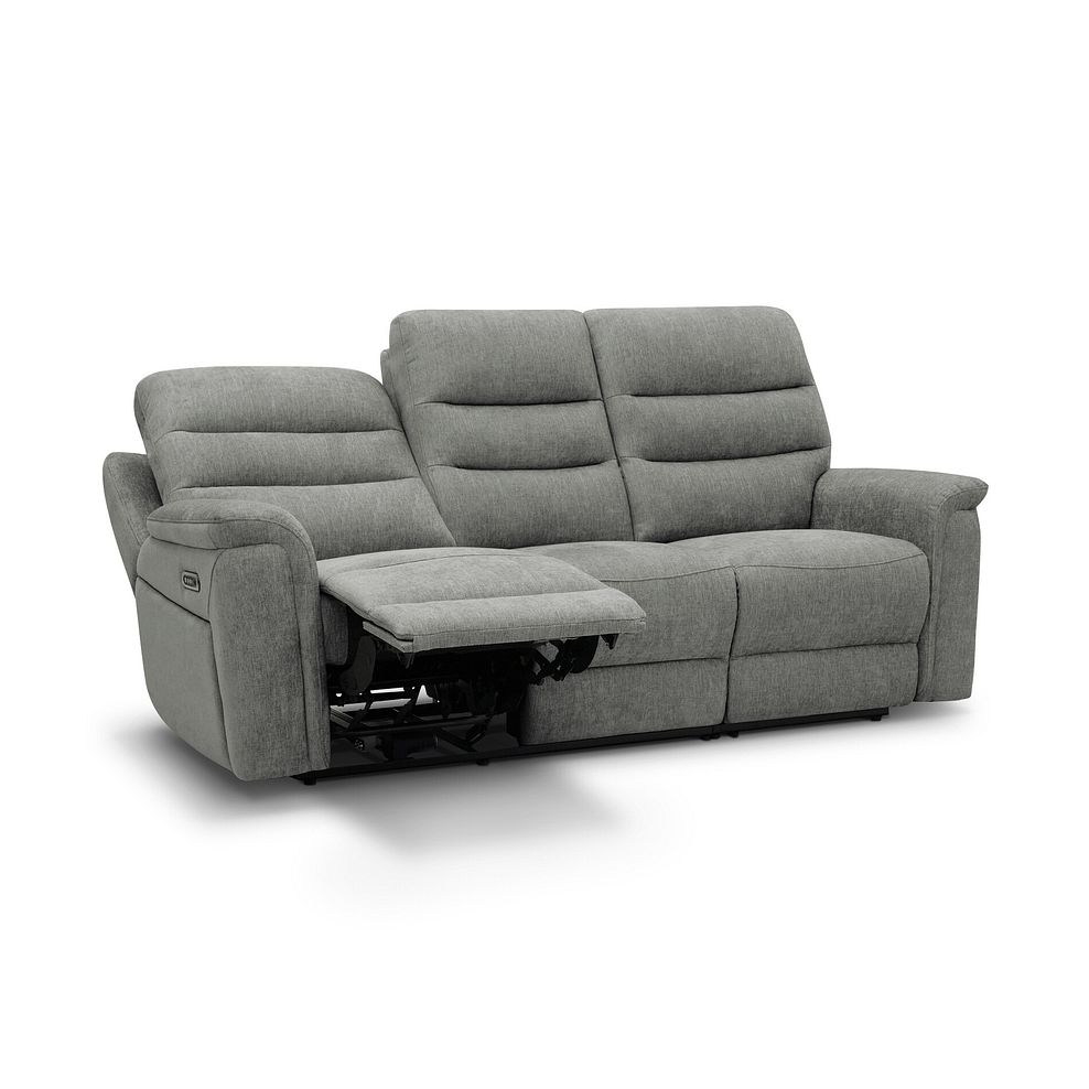 Jarrod 3 Seater Power Recliner with Adjustable Power Headrest and Lumbar Support in Darwin Mushroom Fabric 4