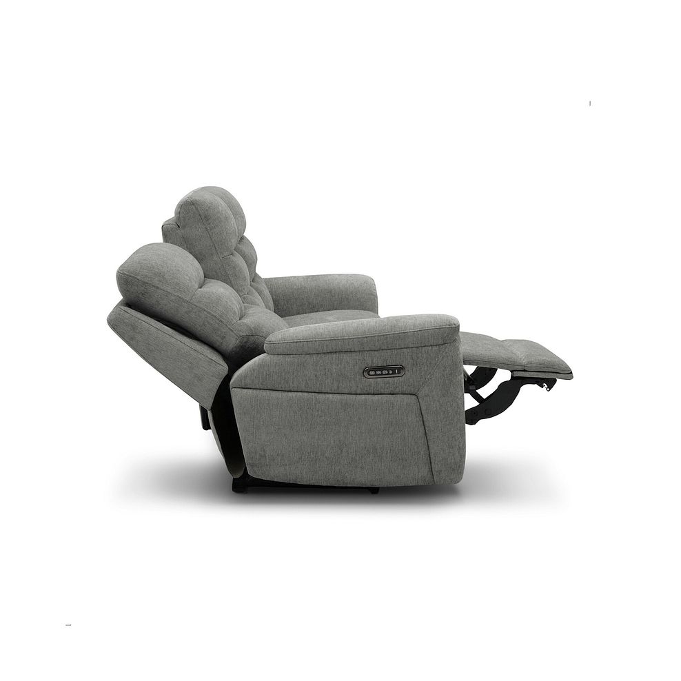 Jarrod 3 Seater Power Recliner with Adjustable Power Headrest and Lumbar Support in Darwin Mushroom Fabric 9