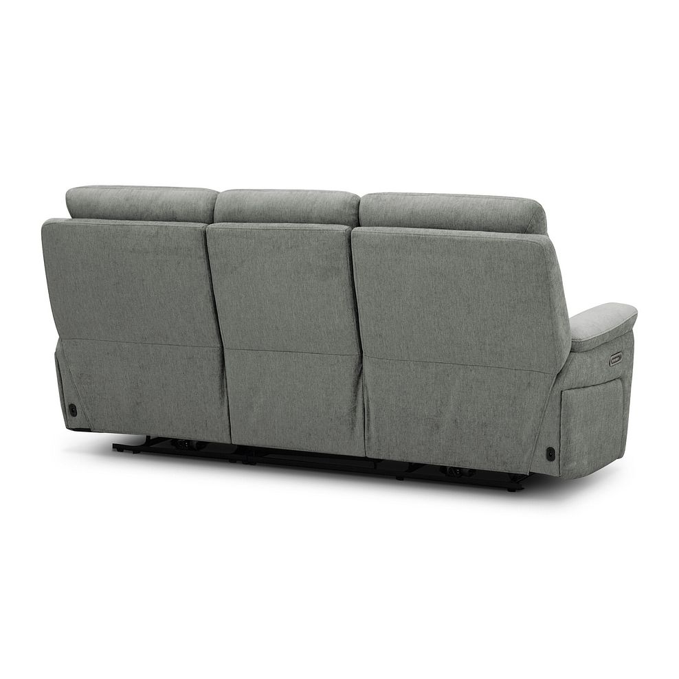 Jarrod 3 Seater Power Recliner with Adjustable Power Headrest and Lumbar Support in Darwin Mushroom Fabric 12