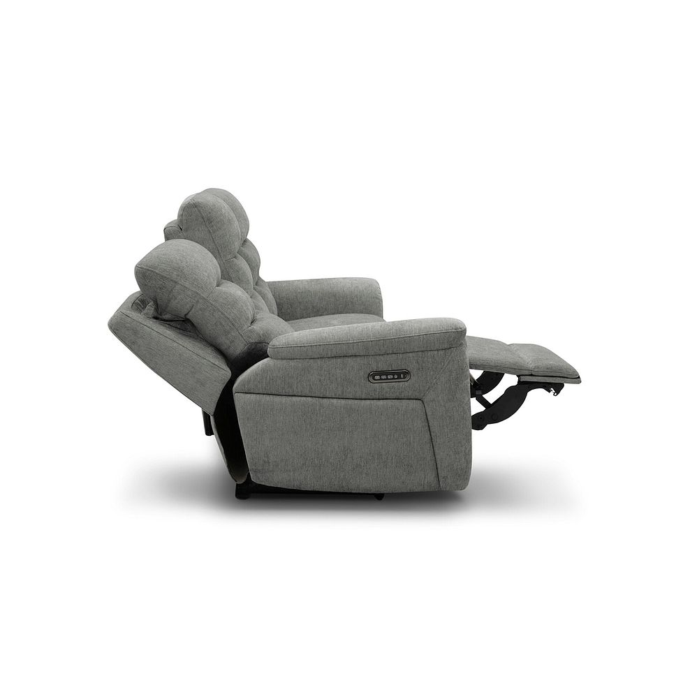 Jarrod 3 Seater Power Recliner with Adjustable Power Headrest and Lumbar Support in Darwin Mushroom Fabric 10