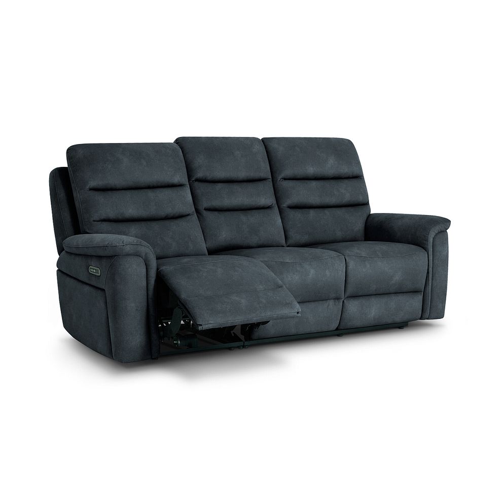 Jarrod 3 Seater Power Recliner with Adjustable Power Headrest and Lumbar Support in Dexter Shadow Fabric 2