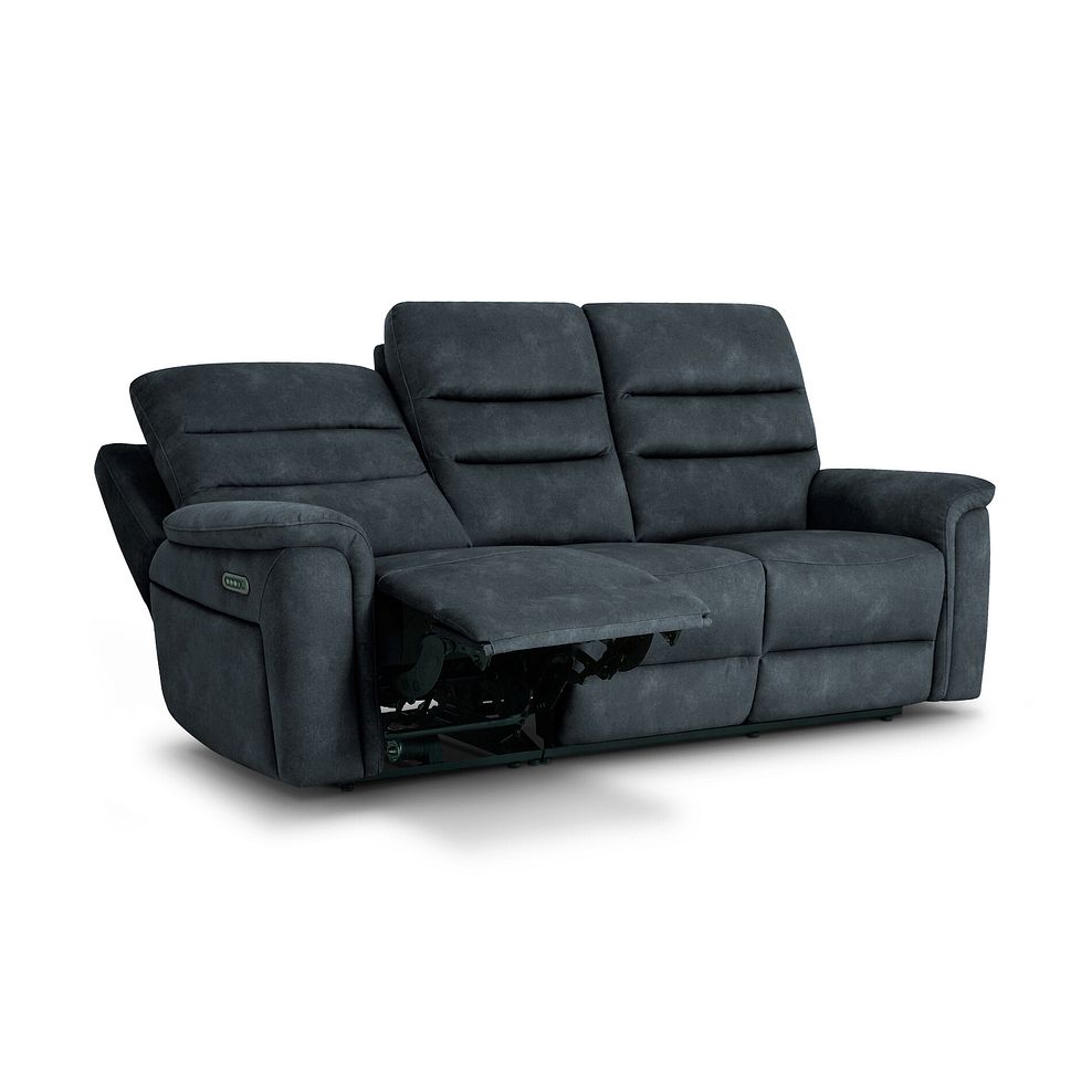 Jarrod 3 Seater Power Recliner with Adjustable Power Headrest and Lumbar Support in Dexter Shadow Fabric 4
