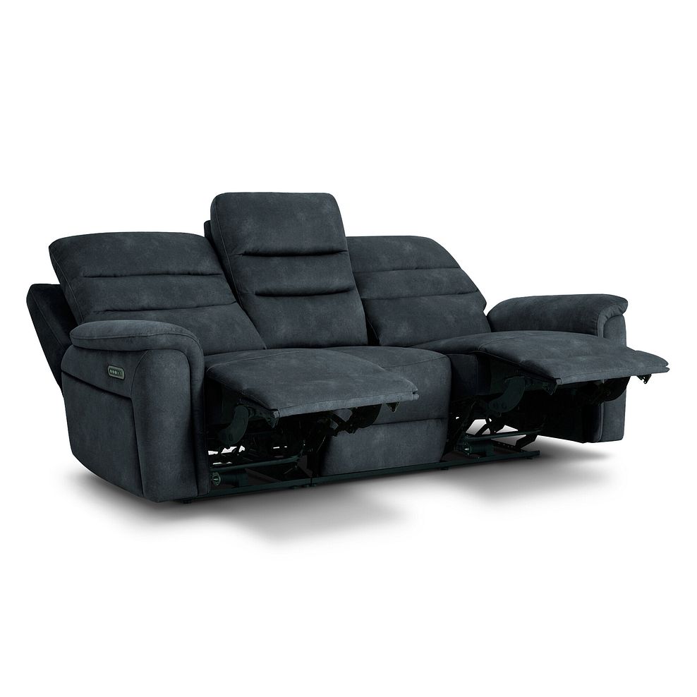 Jarrod 3 Seater Power Recliner with Adjustable Power Headrest and Lumbar Support in Dexter Shadow Fabric 5