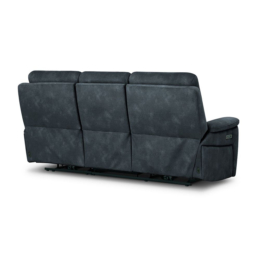Jarrod 3 Seater Power Recliner with Adjustable Power Headrest and Lumbar Support in Dexter Shadow Fabric 10