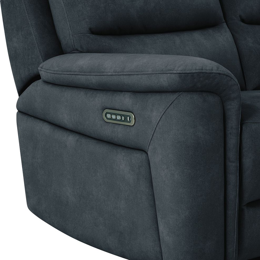 Jarrod 3 Seater Power Recliner with Adjustable Power Headrest and Lumbar Support in Dexter Shadow Fabric 14