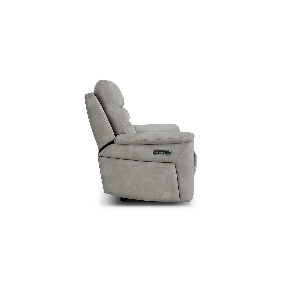 Jarrod 3 Seater Power Recliner with Adjustable Power Headrest and Lumbar Support in Dexter Stone Fabric 7