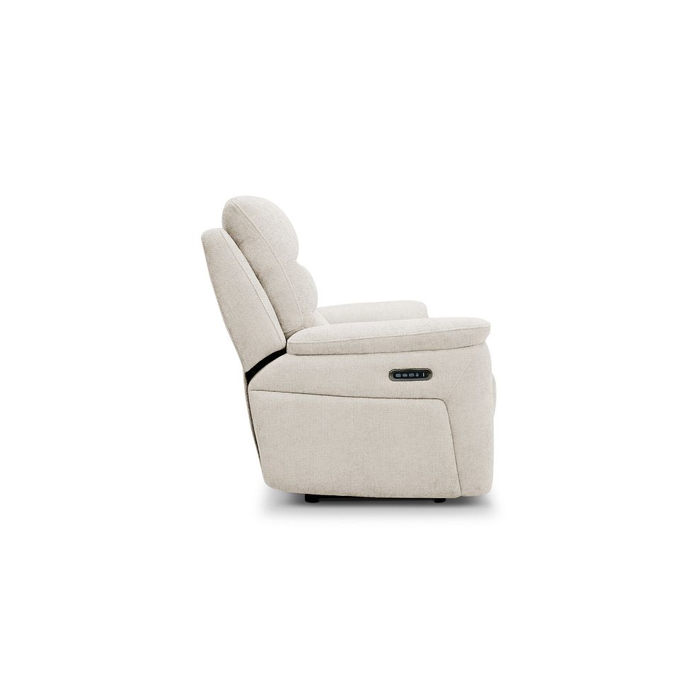 Jarrod 3 Seater Power Recliner with Adjustable Power Headrest and Lumbar Support in Hopsack Natural Fabric 7