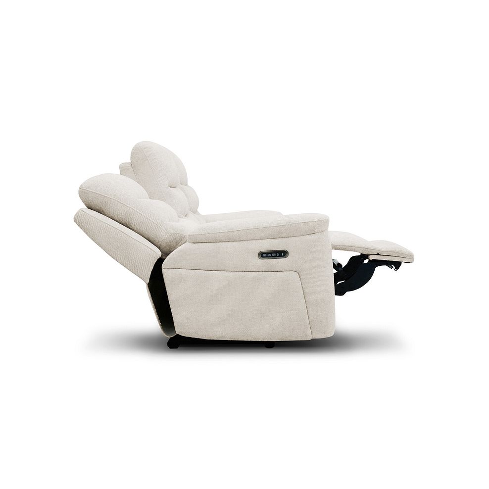 Jarrod 3 Seater Power Recliner with Adjustable Power Headrest and Lumbar Support in Hopsack Natural Fabric 8