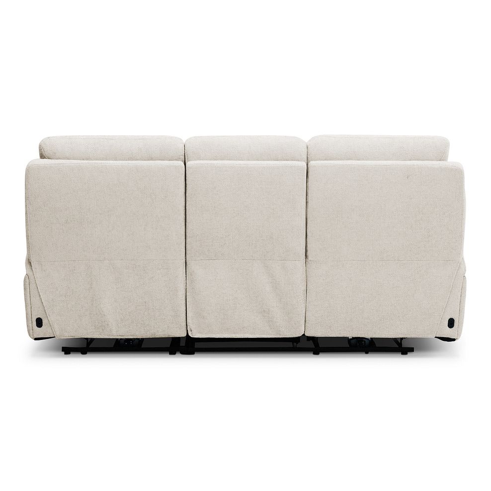 Jarrod 3 Seater Power Recliner with Adjustable Power Headrest and Lumbar Support in Hopsack Natural Fabric 12