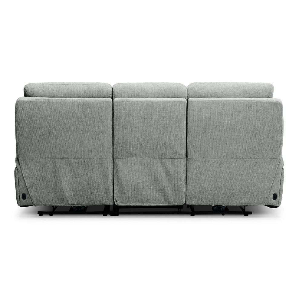 Jarrod 3 Seater Power Recliner with Adjustable Power Headrest and Lumbar Support in Hopsack Platinum Fabric 12