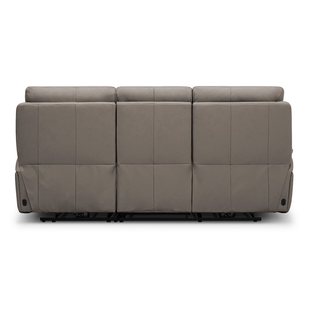 Jarrod 3 Seater Power Recliner with Adjustable Power Headrest and Lumbar Support in Oyster Leather 10