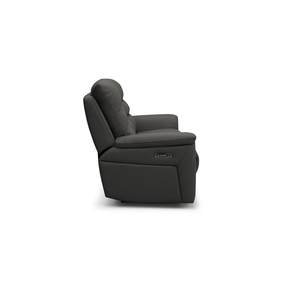 Jarrod 3 Seater Power Recliner with Adjustable Power Headrest and Lumbar Support in Storm Leather 7