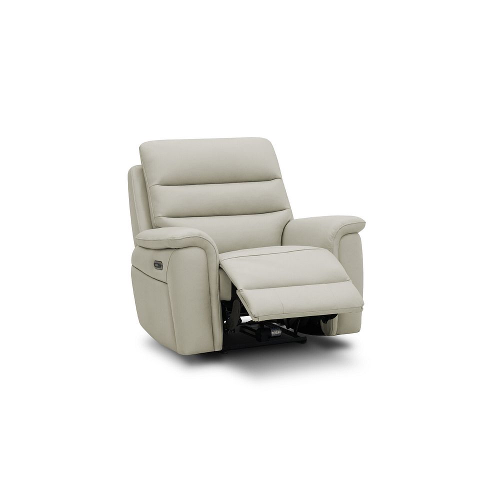 Jarrod Power Recliner Armchair in Bone China Leather 2