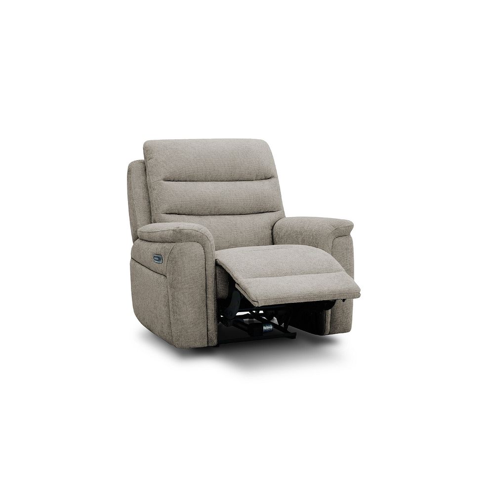 Jarrod Power Recliner Armchair in Hopsack Linen Fabric 4