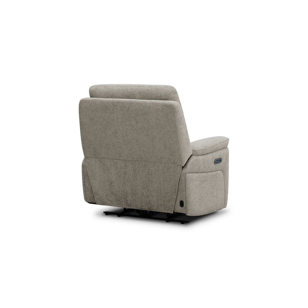 Jarrod Power Recliner Armchair in Hopsack Linen Fabric 9