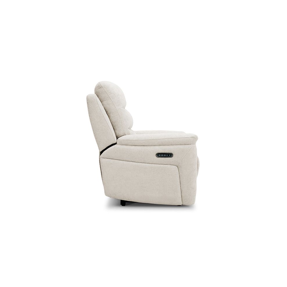Jarrod Power Recliner Armchair in Hopsack Natural Fabric 5