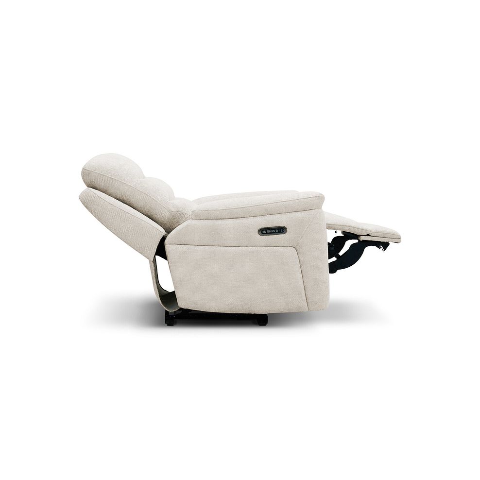 Jarrod Power Recliner Armchair in Hopsack Natural Fabric 6