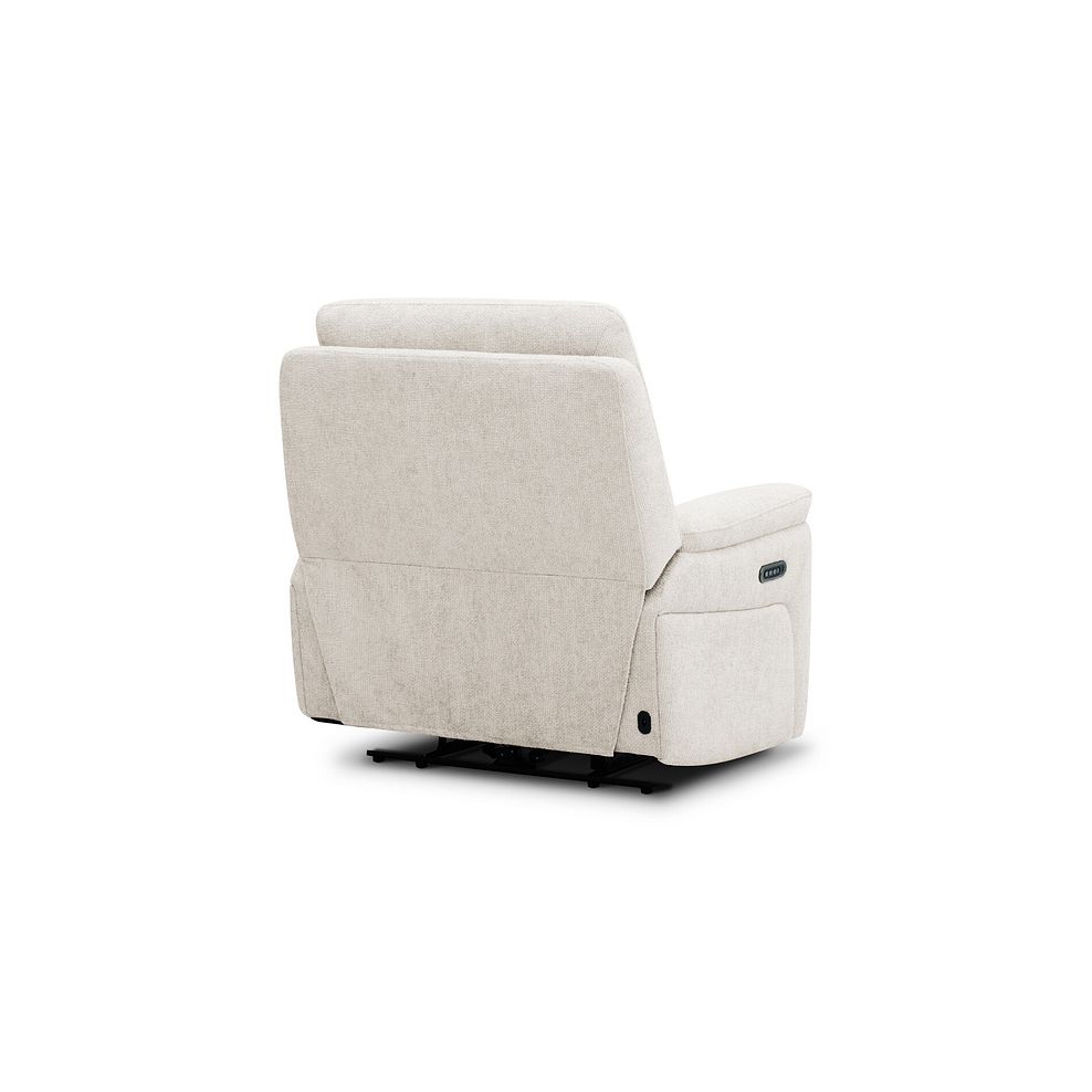 Jarrod Power Recliner Armchair in Hopsack Natural Fabric 7