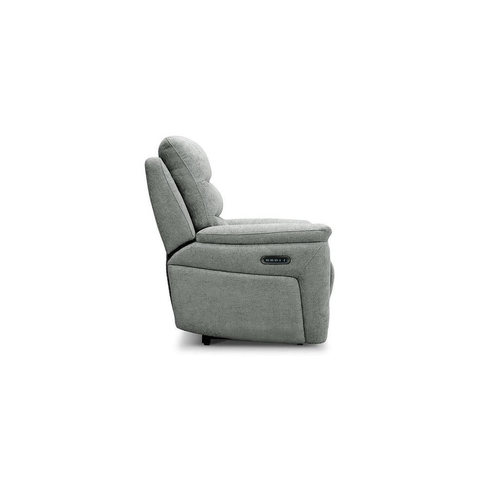 Jarrod Power Recliner Armchair in Hopsack Platinum Fabric 5