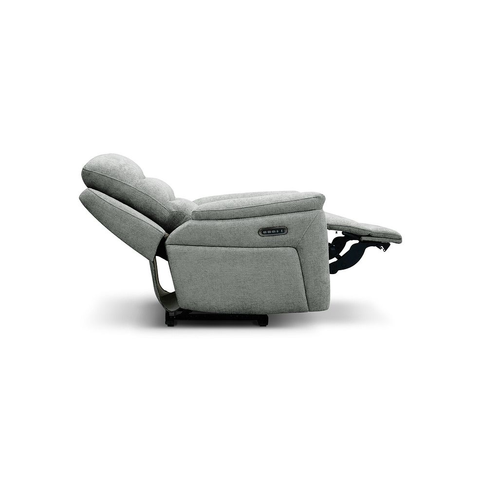 Jarrod Power Recliner Armchair in Hopsack Platinum Fabric 6