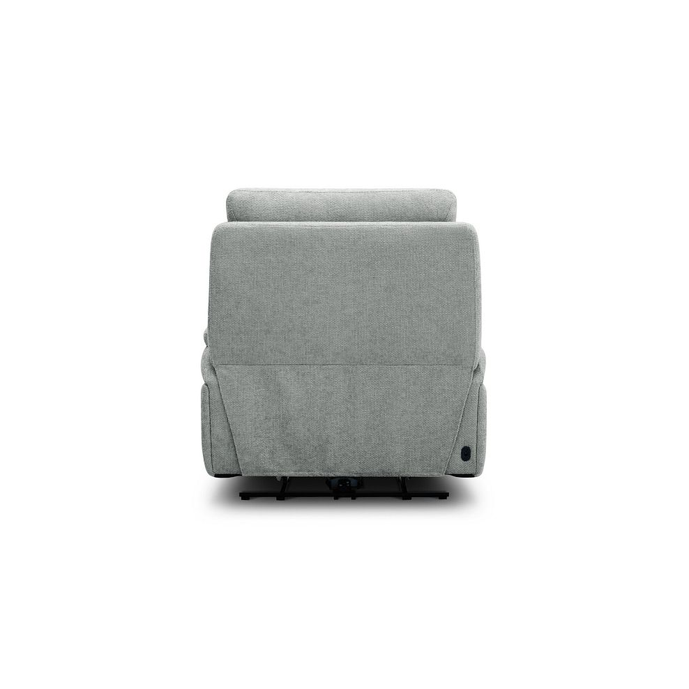 Jarrod Power Recliner Armchair in Hopsack Platinum Fabric 8