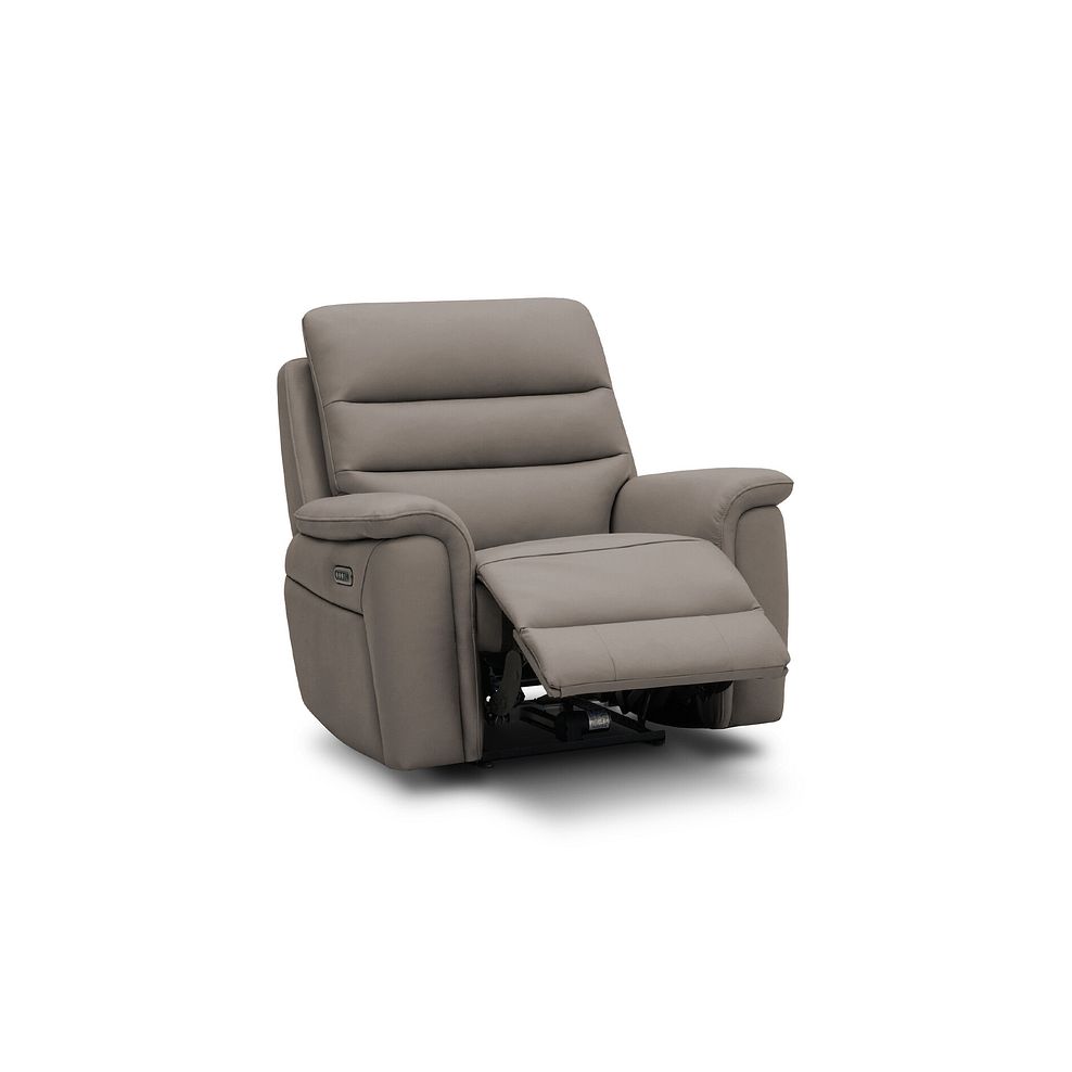 Jarrod Power Recliner Armchair in Oyster Leather 2