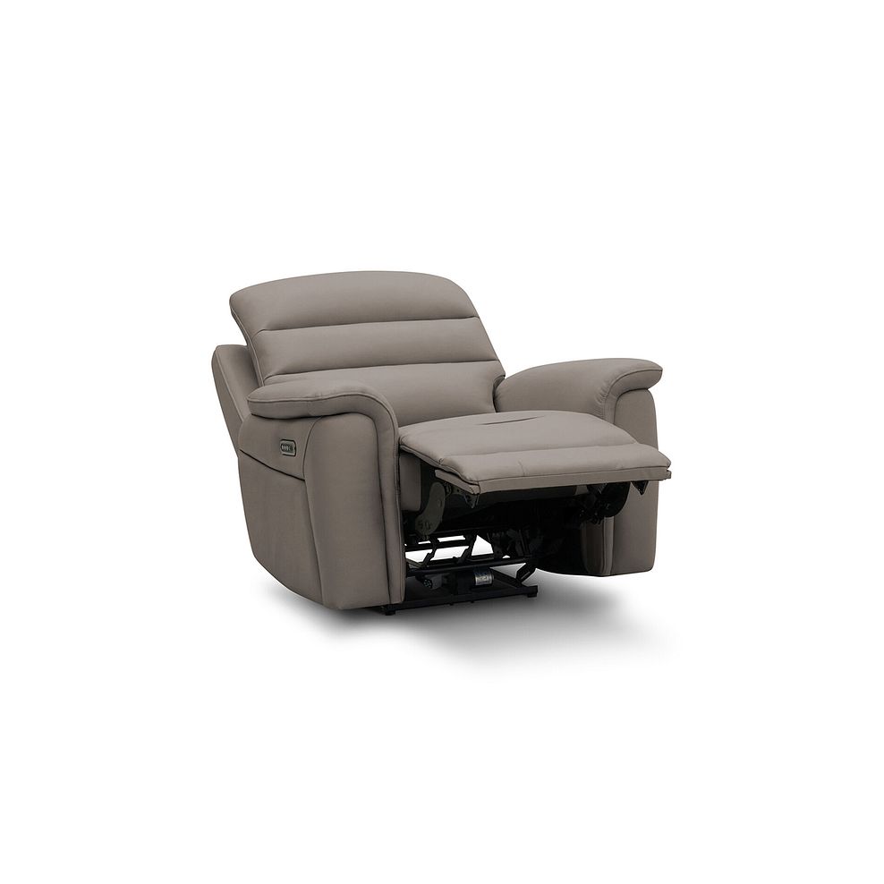 Jarrod Power Recliner Armchair in Oyster Leather 3