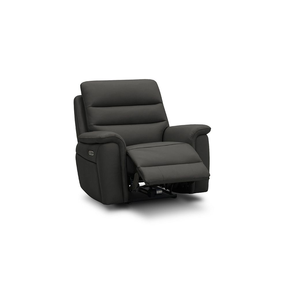 Jarrod Power Recliner Armchair in Storm Leather 2