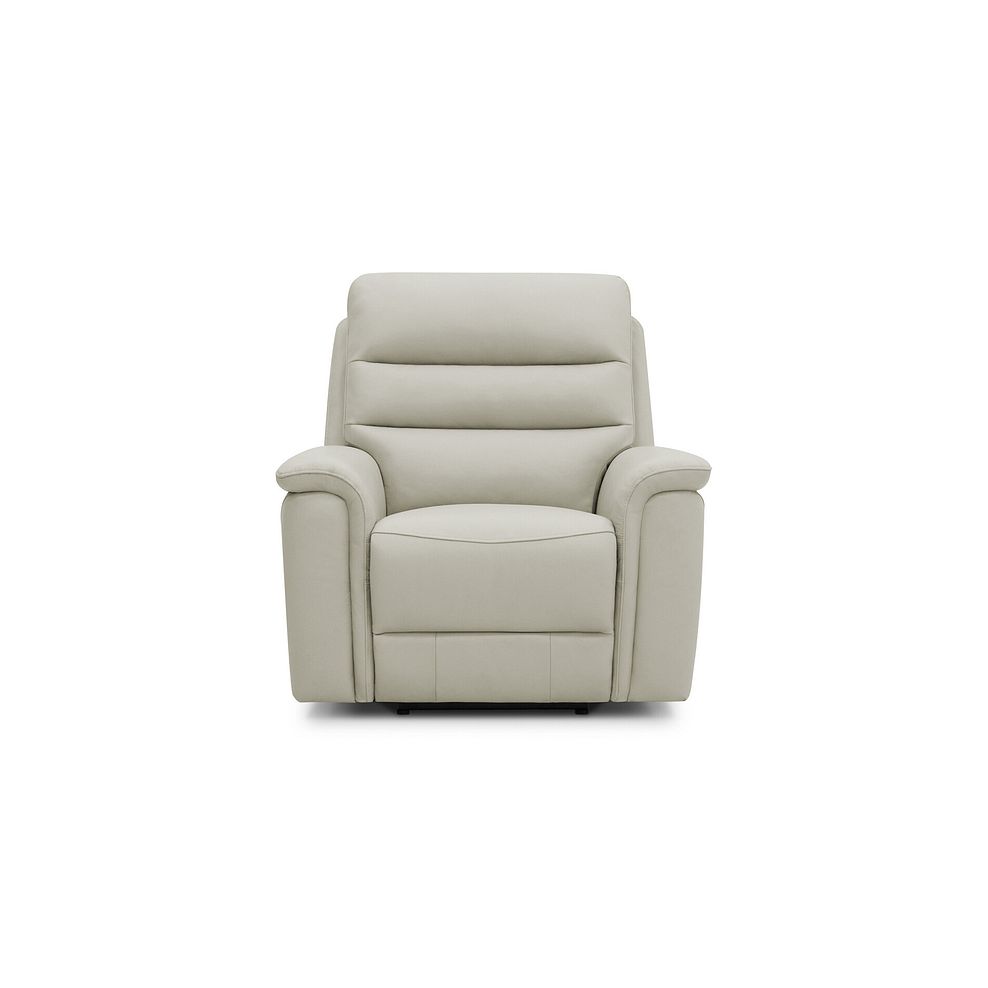 Jarrod Power Recliner Armchair with Adjustable Power Headrest and Lumbar Support in Bone China Leather 5