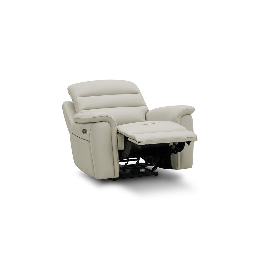 Jarrod Power Recliner Armchair with Adjustable Power Headrest and Lumbar Support in Bone China Leather 4