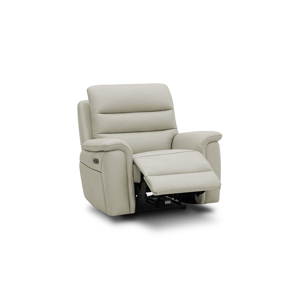 Jarrod Power Recliner Armchair with Adjustable Power Headrest and Lumbar Support in Bone China Leather 3