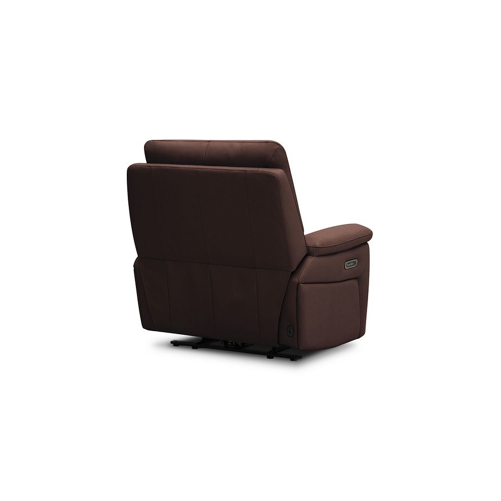 Jarrod Power Recliner Armchair with Adjustable Power Headrest and Lumbar Support in Chestnut Leather 13